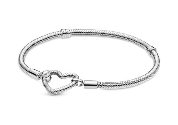 silver bracelet with heart