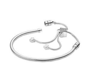 pandora moments pave star snake chain bracelet