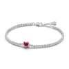 red sparkle heart tennis bracelet