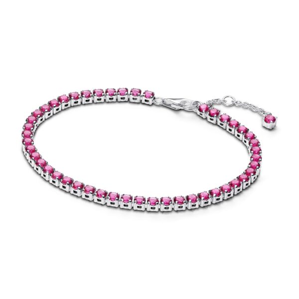 sparking pink tennis bracelet