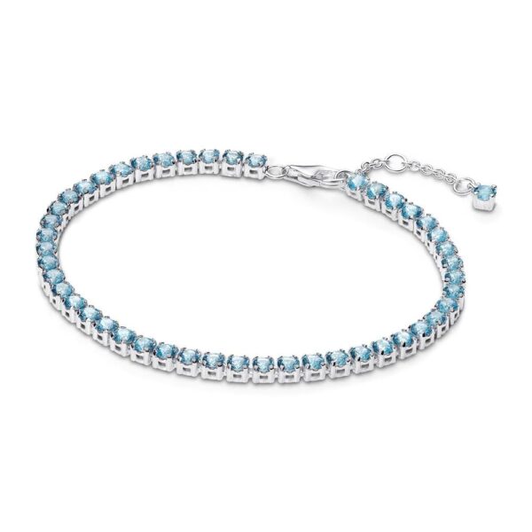sparking light blue tennis bracelet