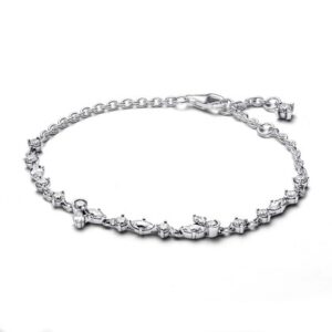 pandora sparkling herbarium cluster chain bracelet