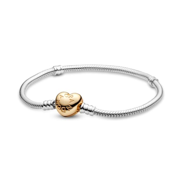 pandora moments heart g.s bracelet