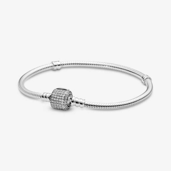pandora moments sparkling pave snake chain bracelet