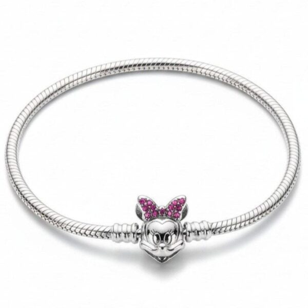 minnie mouse clasp snake chain bracelet