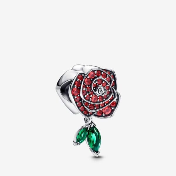 pandora rose in bloom charm