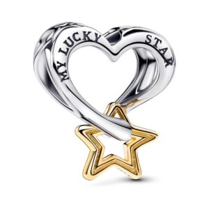 pandora lucky star& heart charm pandora lucky star& heart charm