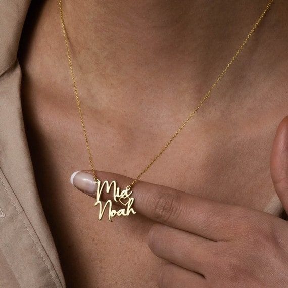 customized couple necklace