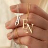 customized letter necklace