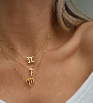 customized zodiac sign necklace